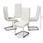 Marlys Modern and Contemporary White Faux Leather Upholstered Dining Chair (Set of 4) FredCo