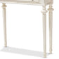 Marquetterie French Provincial Style Weathered Oak and White Wash Distressed Finish Wood Two-Tone Console Table FredCo