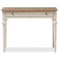 Marquetterie French Provincial Weathered Oak and Whitewash Writing Desk FredCo