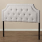Mars Modern and Contemporary Greyish Beige Fabric King Size Headboard FredCo