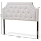Mars Modern and Contemporary Greyish Beige Fabric King Size Headboard FredCo
