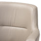 Martine Glam and Luxe Grey Faux Leather Upholstered Gold Finished Metal Dining Chair FredCo