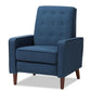 Mathias Mid-century Modern Blue Fabric Upholstered Lounge Chair FredCo
