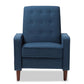 Mathias Mid-century Modern Blue Fabric Upholstered Lounge Chair FredCo
