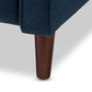 Mathias Mid-century Modern Blue Fabric Upholstered Lounge Chair FredCo