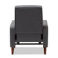 Mathias Mid-century Modern Grey Fabric Upholstered Lounge Chair FredCo