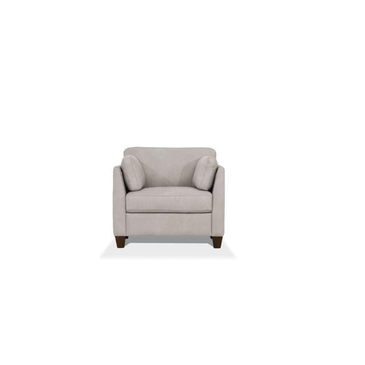 Matias Chair Dusty White Leather FredCo
