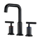 Matte Black Widespread Bathroom Faucet 3 Holes 2 Handles Vanity Sink Faucet FredCo