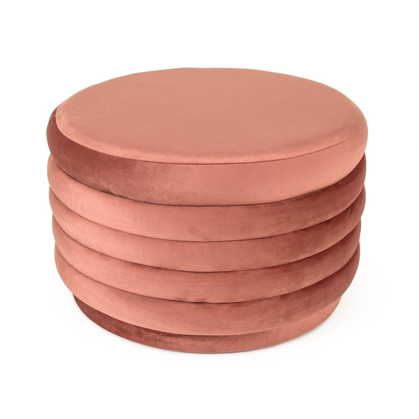 Mauve Rose Velvet Ottoman GH005-VP FredCo