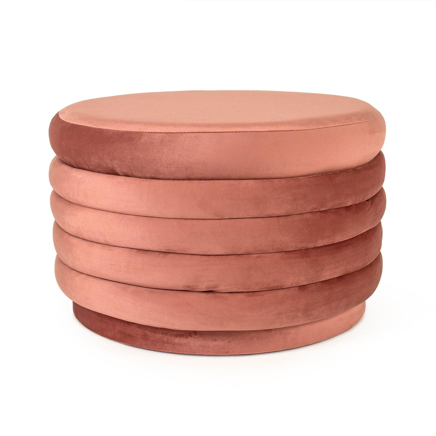 Mauve Rose Velvet Ottoman GH005-VP FredCo