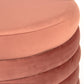 Mauve Rose Velvet Ottoman GH005-VP FredCo