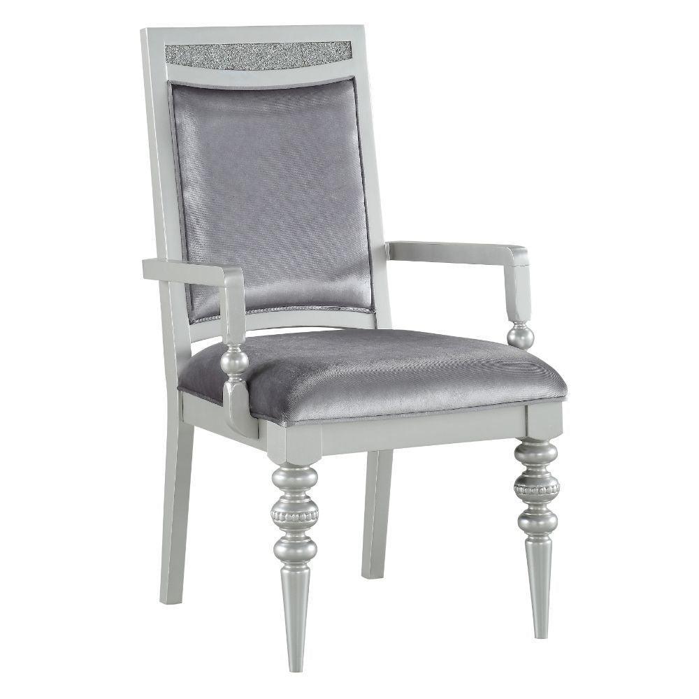 Maverick Arm Chair (Set-2) Fabric & Platinum FredCo