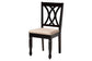 Maya Modern Beige Fabric and Espresso Brown Finished Wood 5-Piece Dining Set FredCo