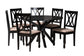 Maya Modern Beige Fabric and Espresso Brown Finished Wood 7-Piece Dining Set FredCo