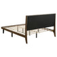 Mays 4-piece Upholstered Queen Bedroom Set Walnut Brown and Grey Coaster FredCo