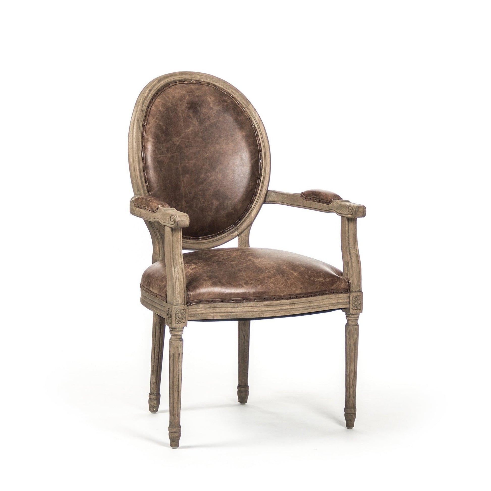 Medallion Arm Chair B009 E255-3 CP035 Jute FredCo