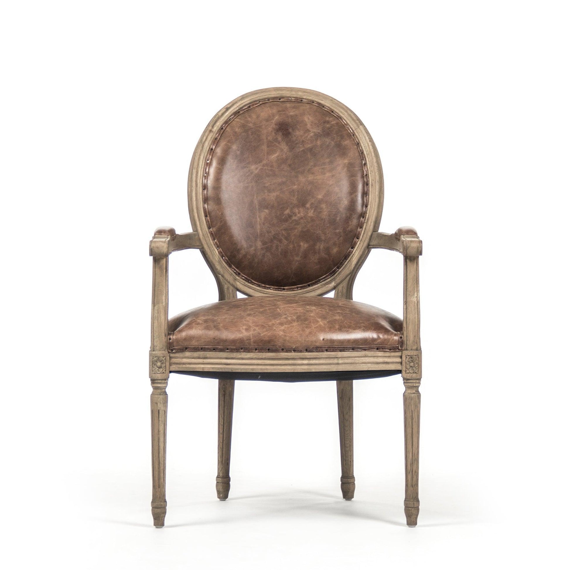 Medallion Arm Chair B009 E255-3 CP035 Jute FredCo