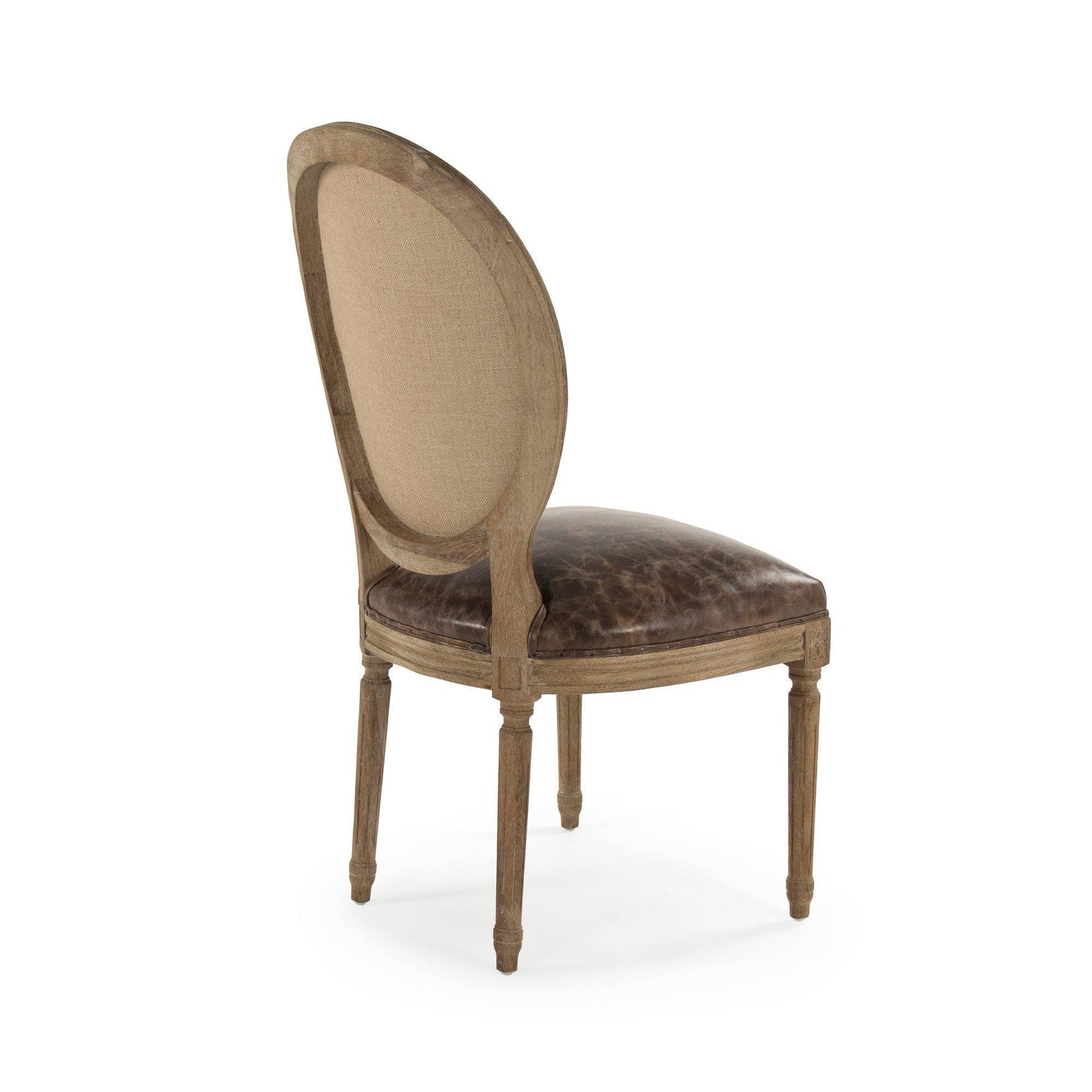 Medallion Side Chair B004 E272 CP035 Jute FredCo