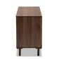 Meike Mid-Century Modern Two-Tone Walnut Brown and White Finished Wood 6-Drawer Dresser FredCo
