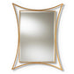 Melia Modern and Contemporary Antique Gold Finished Rectangular Accent Wall Mirror FredCo