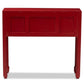 Melodie Classic and Antique Red Finished Wood Bronze Finished Accents 6-Drawer Console Table FredCo