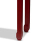 Melodie Classic and Antique Red Finished Wood Bronze Finished Accents 6-Drawer Console Table FredCo