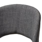 Melrose Mid-Century Modern Dark Grey Fabric Upholstered Walnut Finished Wood Bar Stool (Set of 2) FredCo