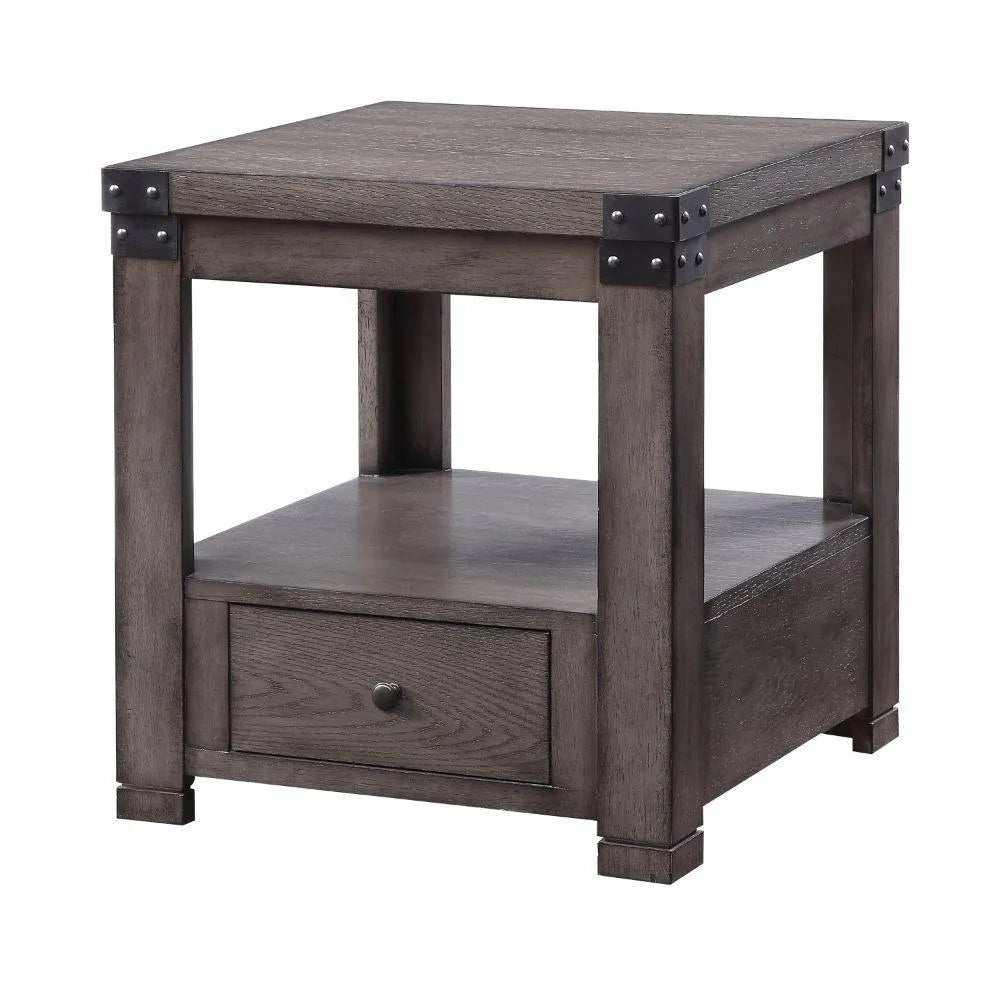 Melville End Table Ash Gray FredCo