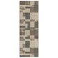 Merewood Geometric Patchwork Beige Rug FredCo