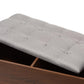 Merrick Mid-century Retro Modern 1-drawer Oak and Dark Brown Wood Entryway Storage Grey Bench Shoe Rack Cabinet FredCo