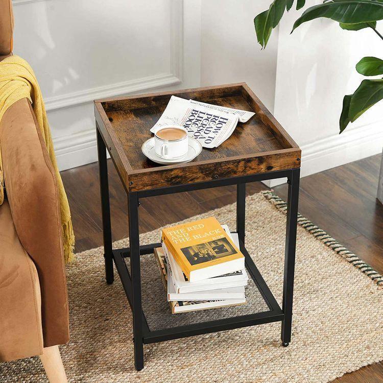 Mesh Shelf End Table FredCo