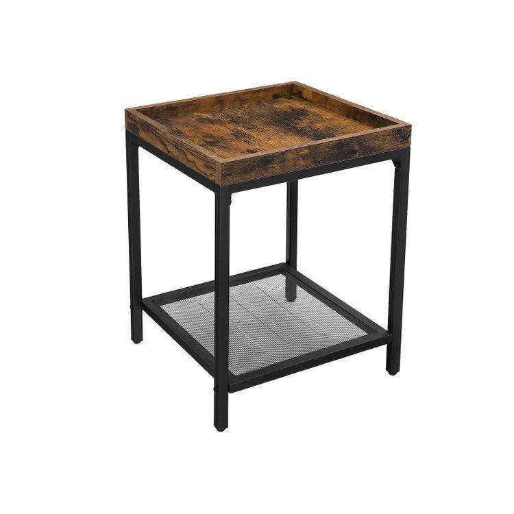 Mesh Shelf End Table FredCo