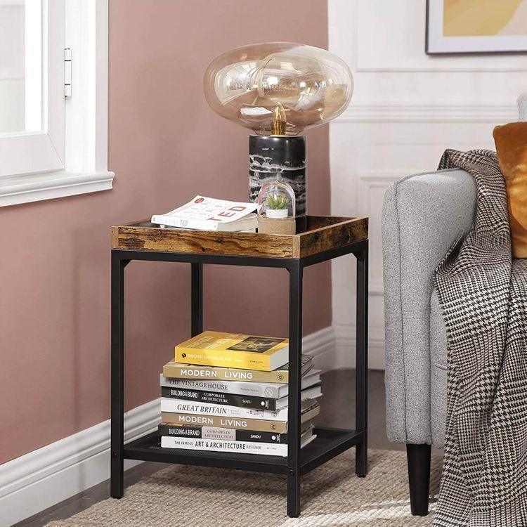 Mesh Shelf End Table FredCo