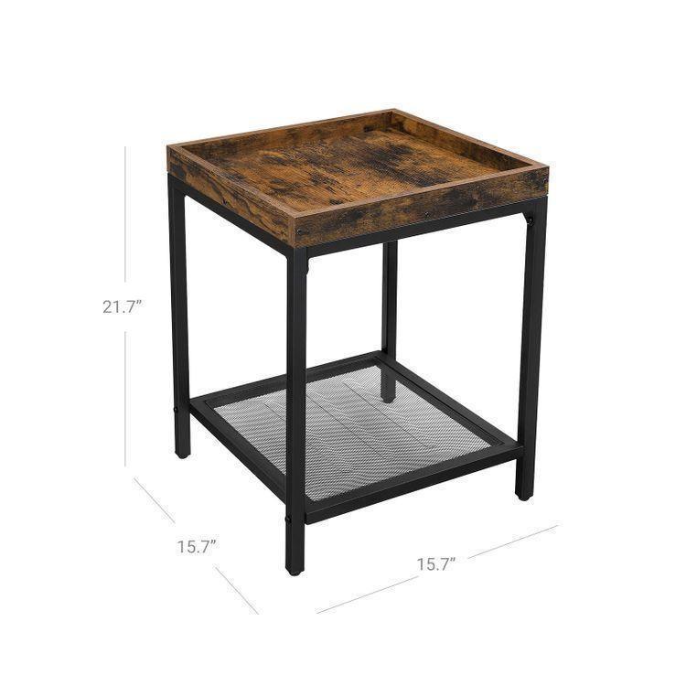 Mesh Shelf End Table FredCo