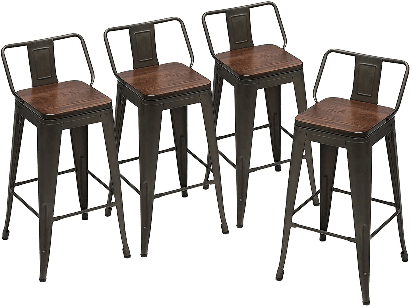 Metal Bar Stools With Back Set Of 4