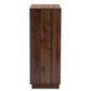 Mette Mid-Century Modern Two-Tone White and Walnut Finished 5-Drawer Wood Chest FredCo