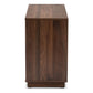 Mette Mid-Century Modern Two-Tone White and Walnut Finished 6-Drawer Wood Dresser FredCo
