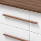 Mette Mid-Century Modern Two-Tone White and Walnut Finished 6-Drawer Wood Dresser FredCo