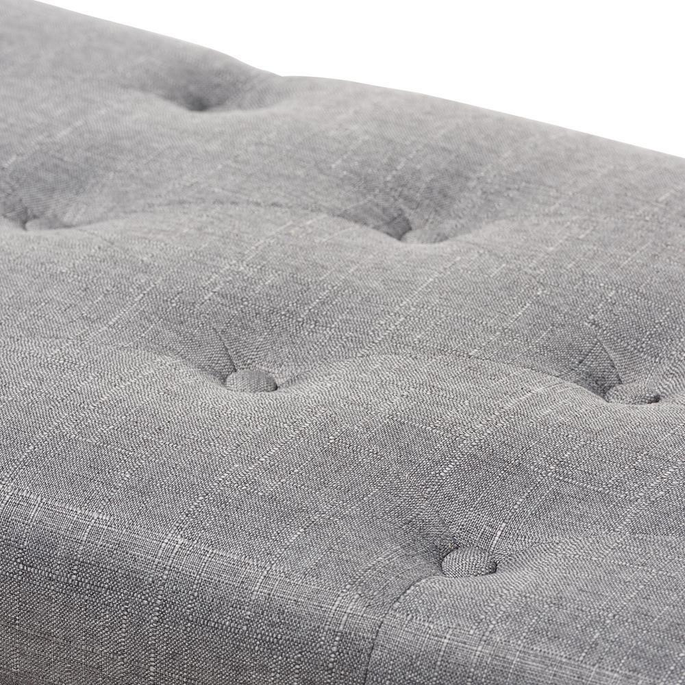 Michaela Modern and Contemporary Grey Fabric Upholstered Storage Ottoman FredCo