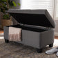 Michaela Modern and Contemporary Grey Fabric Upholstered Storage Ottoman FredCo