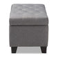 Michaela Modern and Contemporary Grey Fabric Upholstered Storage Ottoman FredCo