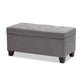 Michaela Modern and Contemporary Grey Fabric Upholstered Storage Ottoman FredCo