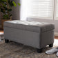 Michaela Modern and Contemporary Grey Fabric Upholstered Storage Ottoman FredCo