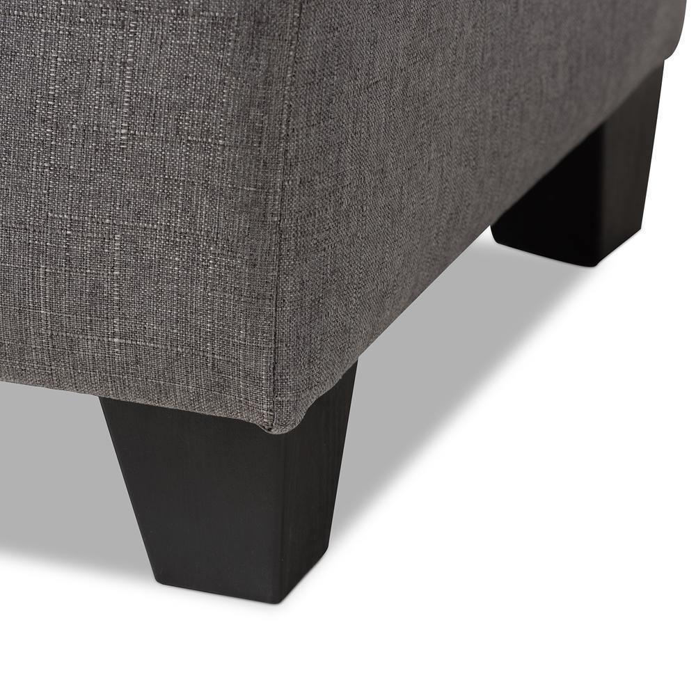 Michaela Modern and Contemporary Grey Fabric Upholstered Storage Ottoman FredCo
