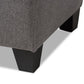 Michaela Modern and Contemporary Grey Fabric Upholstered Storage Ottoman FredCo