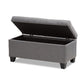 Michaela Modern and Contemporary Grey Fabric Upholstered Storage Ottoman FredCo