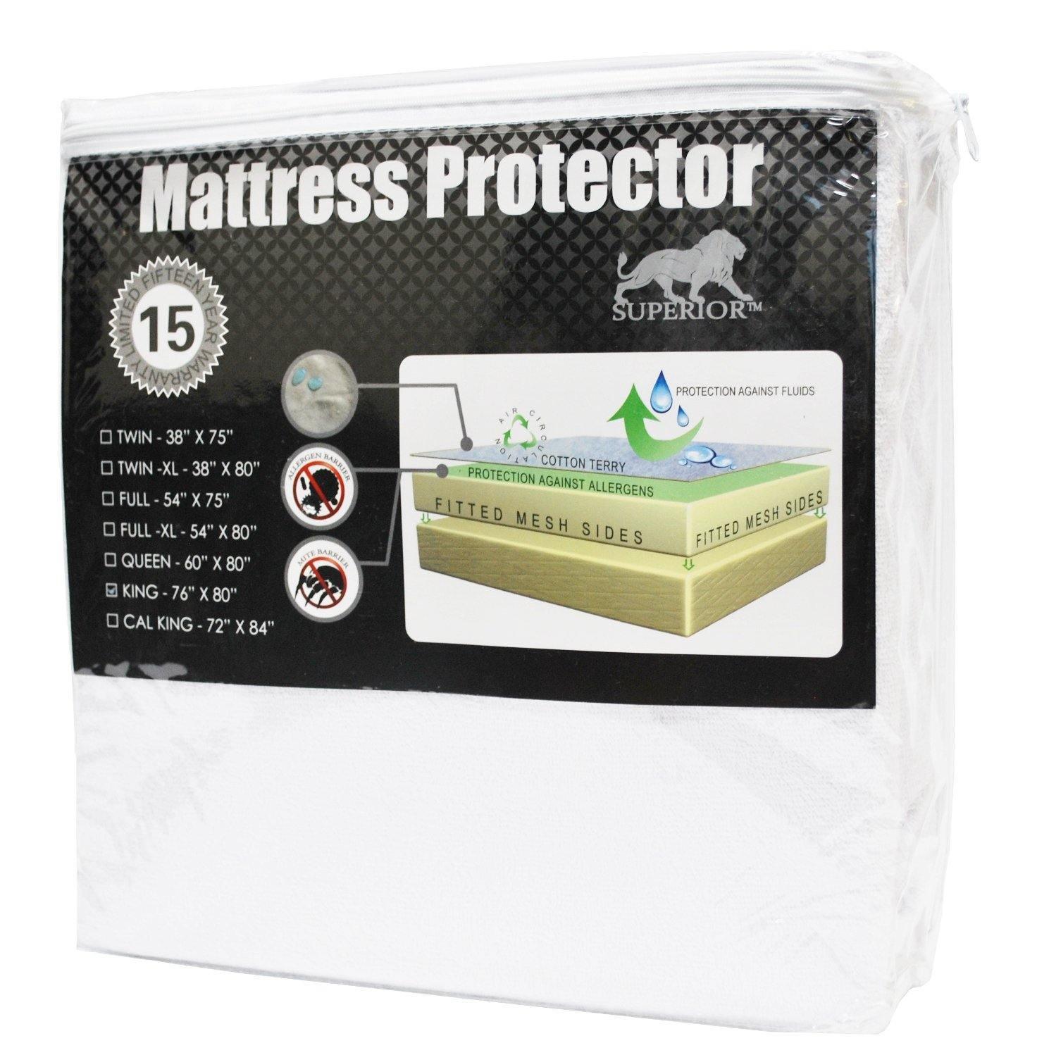 Microfiber 100% Waterproof Noiseless Mattress Protector FredCo