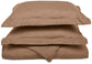 Microfiber Wrinkle-Resistant 2-line Embroidered Duvet Cover Pillow Sham Set FredCo