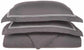 Microfiber Wrinkle-Resistant 2-line Embroidered Duvet Cover Pillow Sham Set FredCo