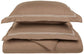 Microfiber Wrinkle-Resistant 2-line Embroidered Duvet Cover Pillow Sham Set FredCo